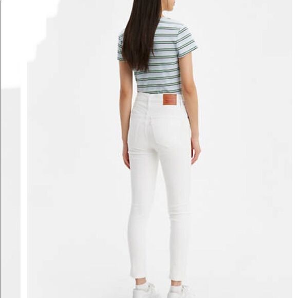 levi’s Mile high ankle super skinny extra high-high waisted waist white slim30 - Picture 6 of 14